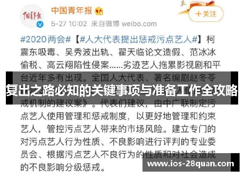 复出之路必知的关键事项与准备工作全攻略